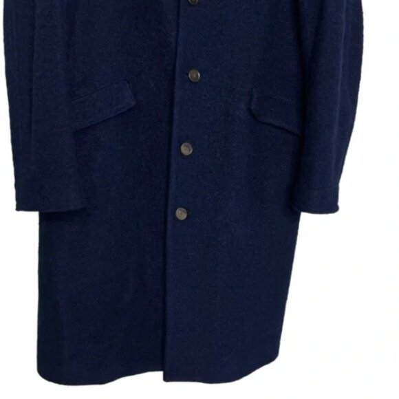Opening Ceremony Blue Longline Compressed Wool Coat - Picture 8 of 10